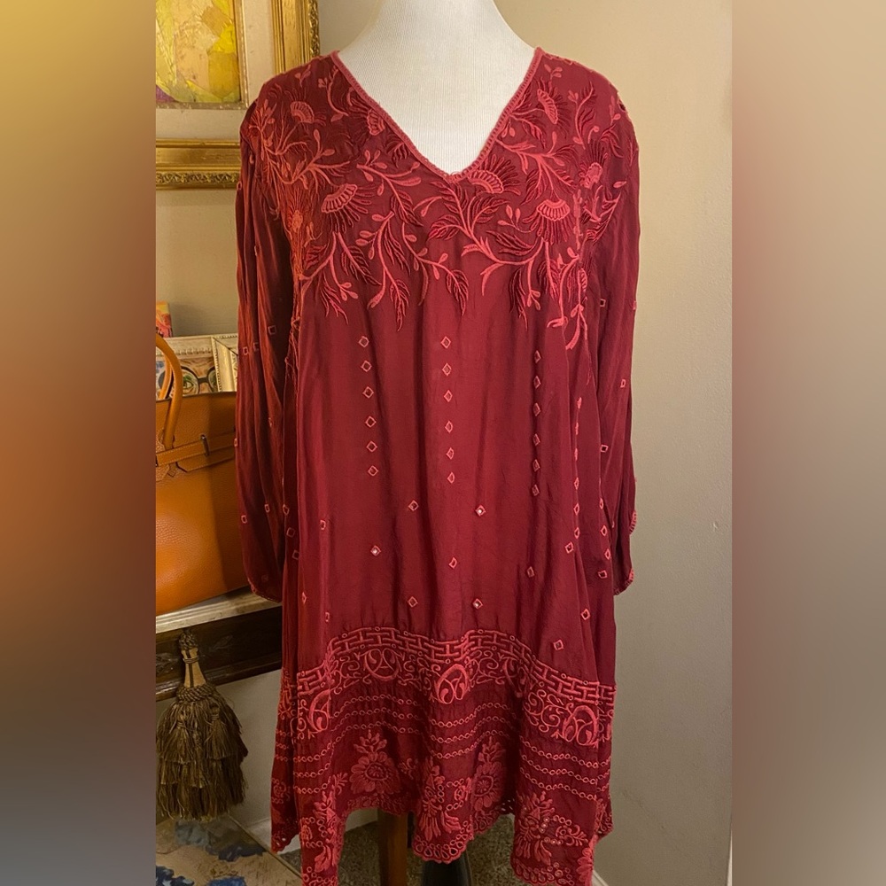 Johnny Was embroidered Dress XXL